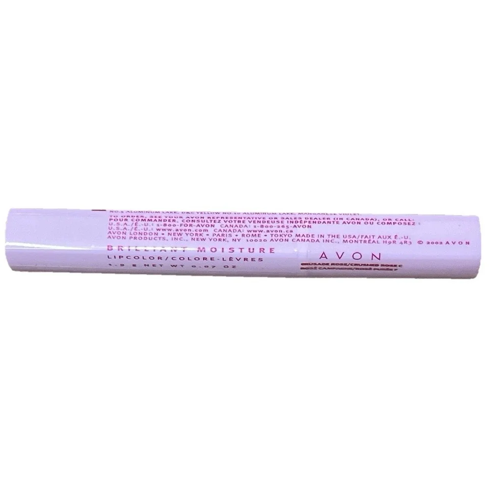 Avon Brilliant Moisture Crusade Rose Lipcolor Lipstick New Factory Sealed Y2K